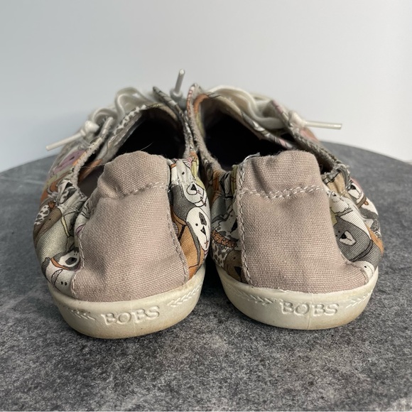 Bobs Dog Print Pattern Style Slip On Laced Shoes 7.5 - Picture 5 of 10